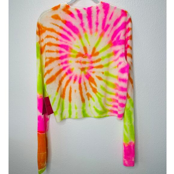 NWT The Elder Statesman Cashmere Spiral Tranquility Crew Sweater  L - Picture 14 of 16